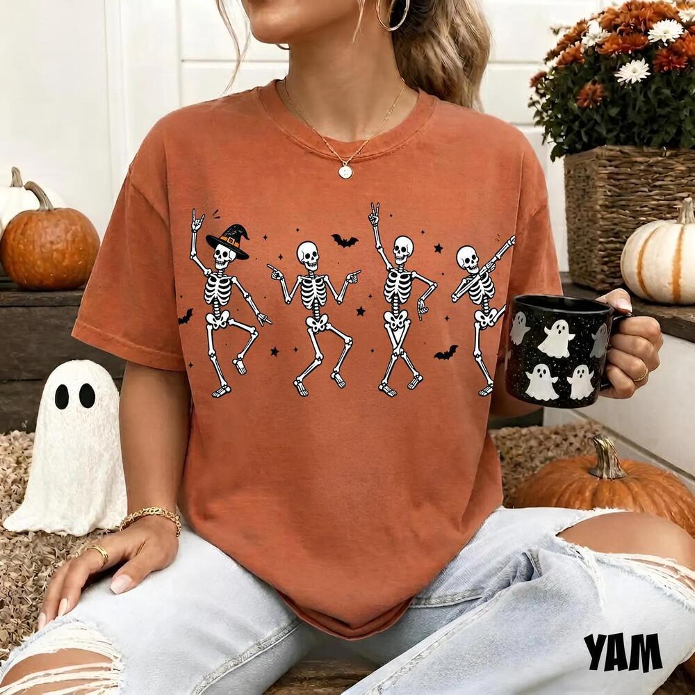 S Dancing Skeleton Halloween Shirt,  Tee, Fall Tshirt